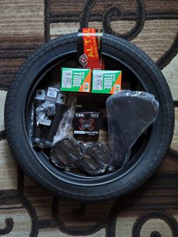 NEW Bicycle Bmx Parts Bundle 20" Black