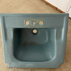 Mid century blue sink