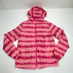 Kids Cat & Jack Pink Tie Dye Hooded Lightweight Jacket Size XL 14/16
