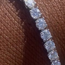 7" Moissanite Tennis Bracelet (6ct, .925 Silver, White Gold) w/ warranty