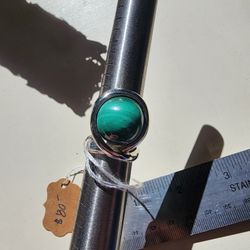 MCM Sterling Silver Malachite Ring 