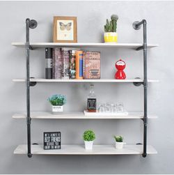 New! 48" Designer Industrial Pipe bookshelf 