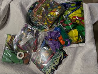 Ninja turtles party stuff