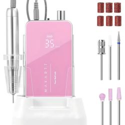 Makartt Nail Drill Professional, 35,000RPM Rechargeable Electric Nail File for Acrylic & Gel Removal,