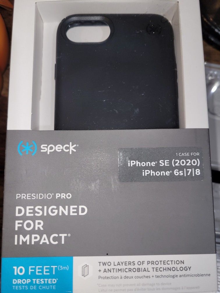 NEW Authentic Speck Presidio Grip Case for iPhone 8 7 6s 6 - BLACK