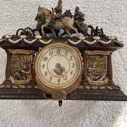 CIVIL WAR CLOCK CONFEDERATE BRADFORD EXCHANGE TIMELESS GLORY