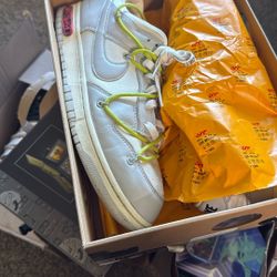 Used Size 12 Nike Dunk Off White Lot 8