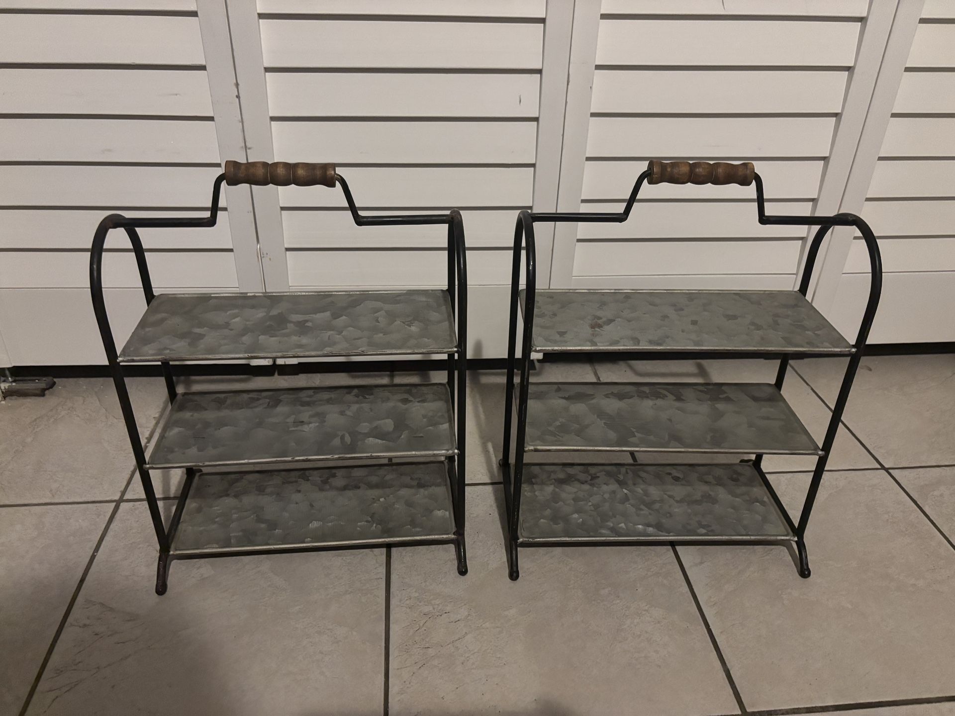 Tiered Metal Party Serving Stands Set Of 2 