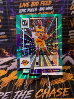 2022-23 Donruss Kendrick Nunn #131 Holo Green Laser Los Angeles Lakers