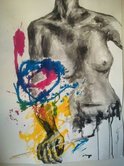 “Self Portrait” 2020 Art Ink Painting