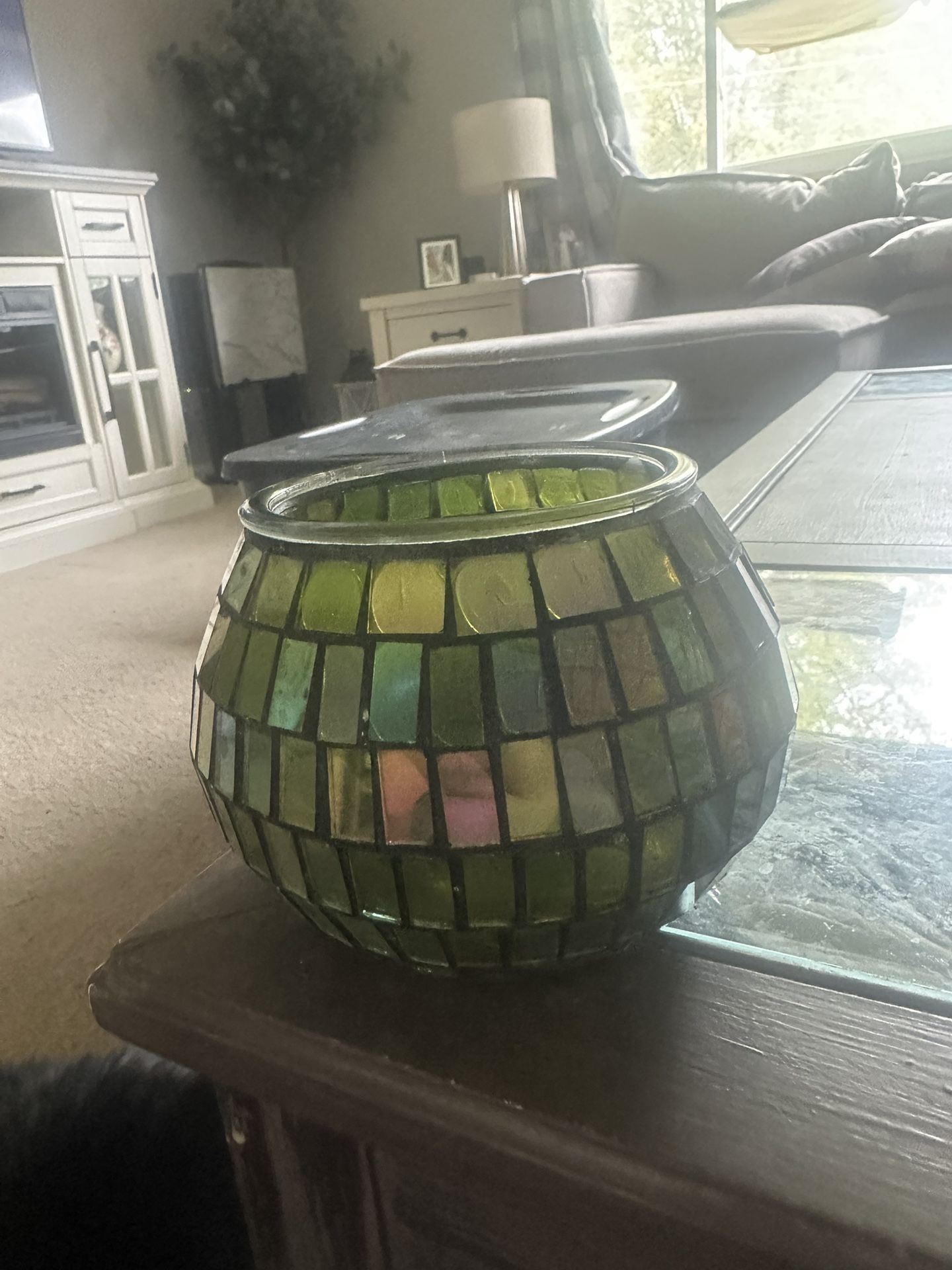 Glass Candle Holder