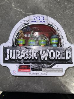 Jurassic World Click And Play Pez Tin 2018