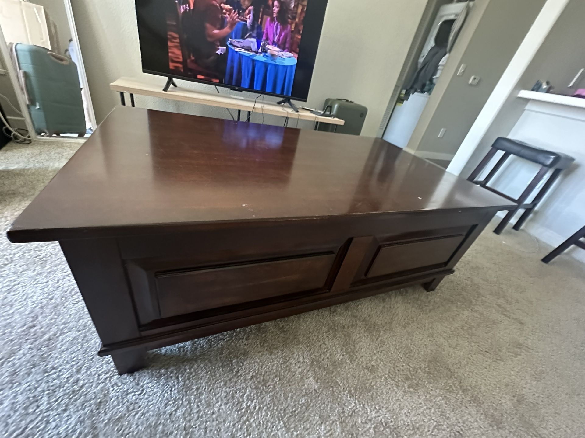 Fold Out Wood Coffee Table 