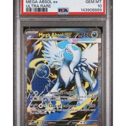 2025 POKEMON MEG EN-MEGA EVOLUTION #161 MEGA ABSOL EX ULTRA RARE PSA 10 GEM MT