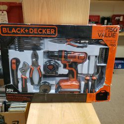 NEW Black And Decker 68 Piece Tool Kit With Drill LDX120PK