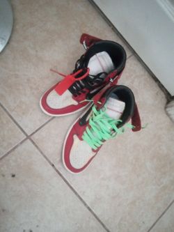 Off White Red Ones Size 8