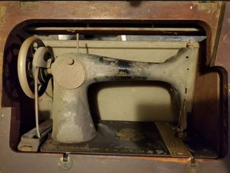Singer Sewing Machine TABLE  Antique Arts Crafts Original