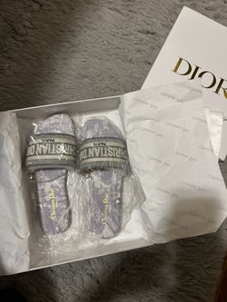 Christian Dior dway slides grey slides #luxury #slides size 36.