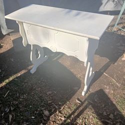 Solid Wooden Table With A Shelf 