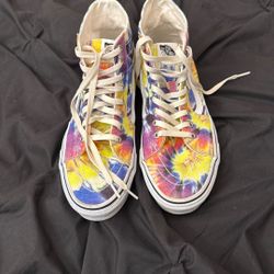 (Unisex) Tie Dye Vans Shoes  (size 10.5)