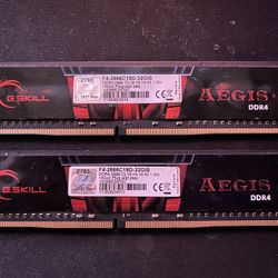 G.Skill Aegis DDR4 RAM 32gb 2666 MT/s