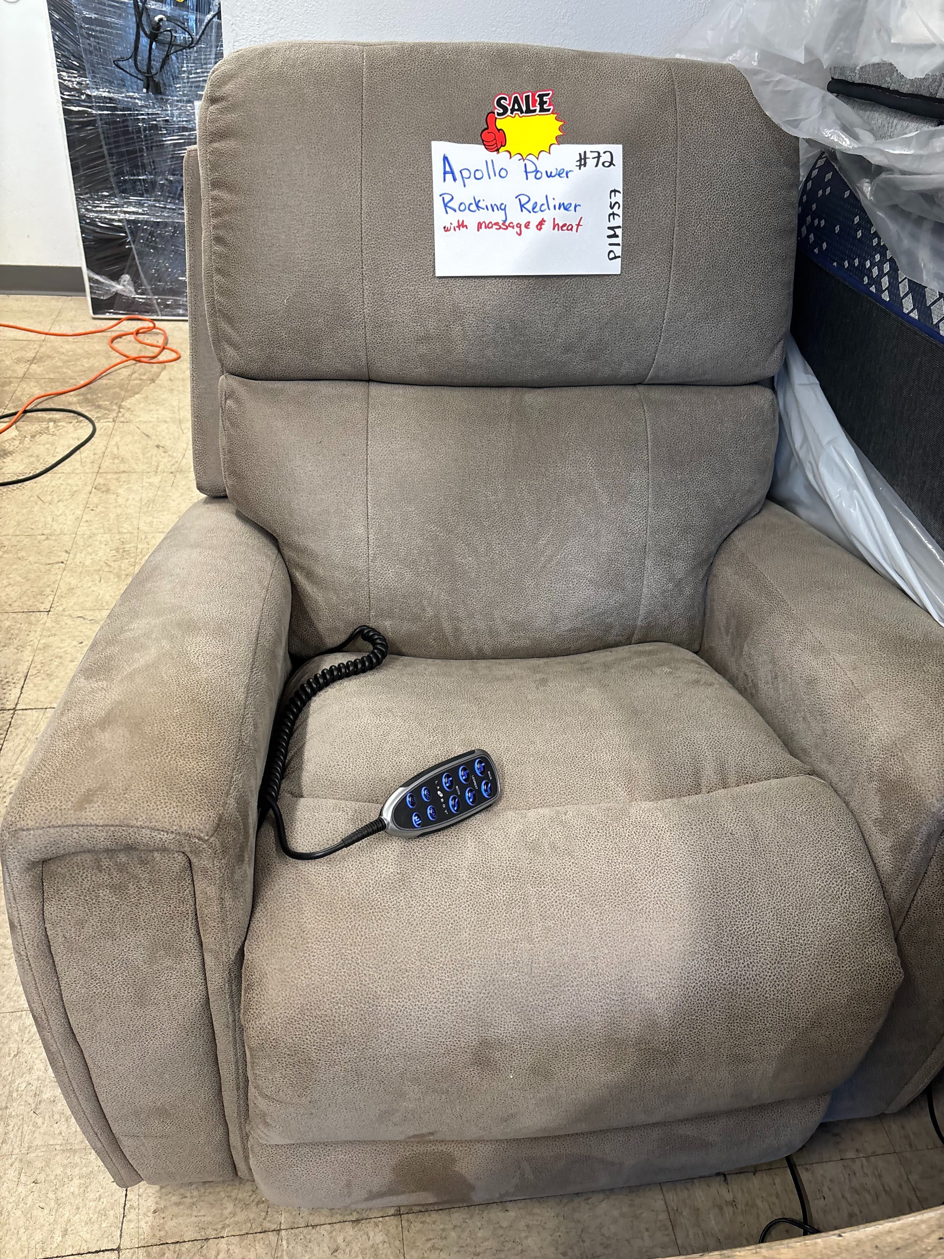 Lazy Boy Power Rocking Recliner with Heat and Massage