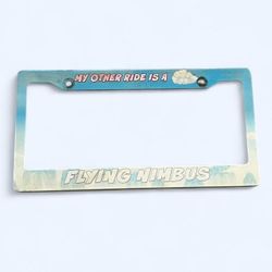 Dragon Ball Z Blue and White Clouds License Plate Holder Frame Car Vehicle SUV