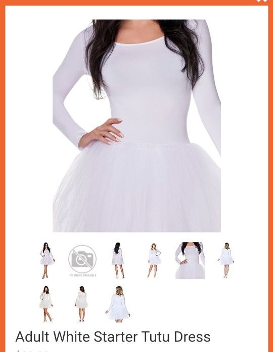 Adult White Starter Tutu Dress 