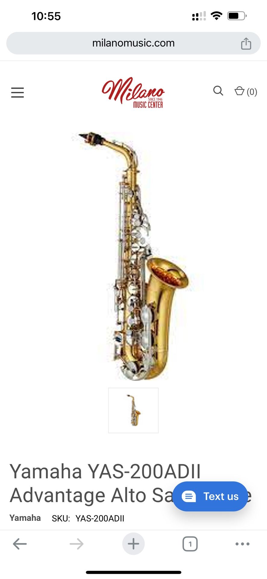 Yamaha YAS-200ADII Advantage Alto Saxophone