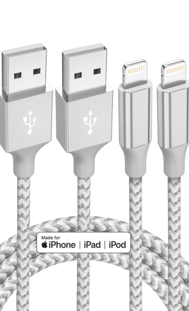 3pk iPhone Charger (2nylon+1C To C)+1 uSB adapter 