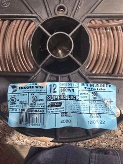 Southwire 500-ft 12 -AWG Brown Stranded Copper THHN wire ( By-the-roll )