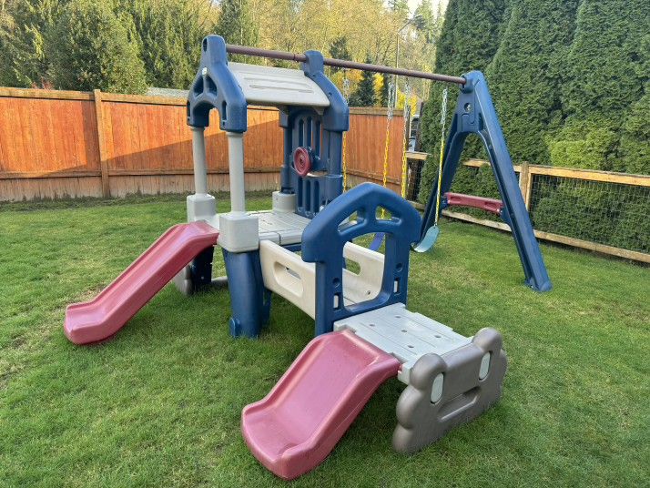 Swing Set With Two Slides & Two Swings