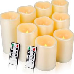 Enido Flameless Candles, LED Candles Outdoor Waterproof 