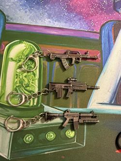 Rifle Keychains & 1 Handgun Keychain