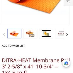 Floor heat membrane Sells For Over $300.00 In The Store
