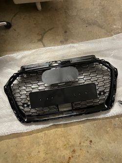 2017-2020 Audi A3 Front Grill, Gloss Black