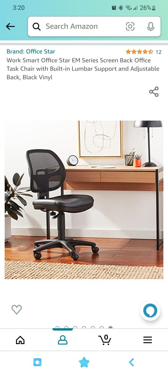 Office Chair with Built-in Lumbar Support and Adjustable Back

