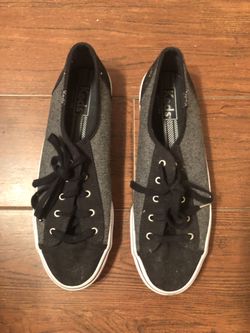 Two-tone black and gray Keds size 10