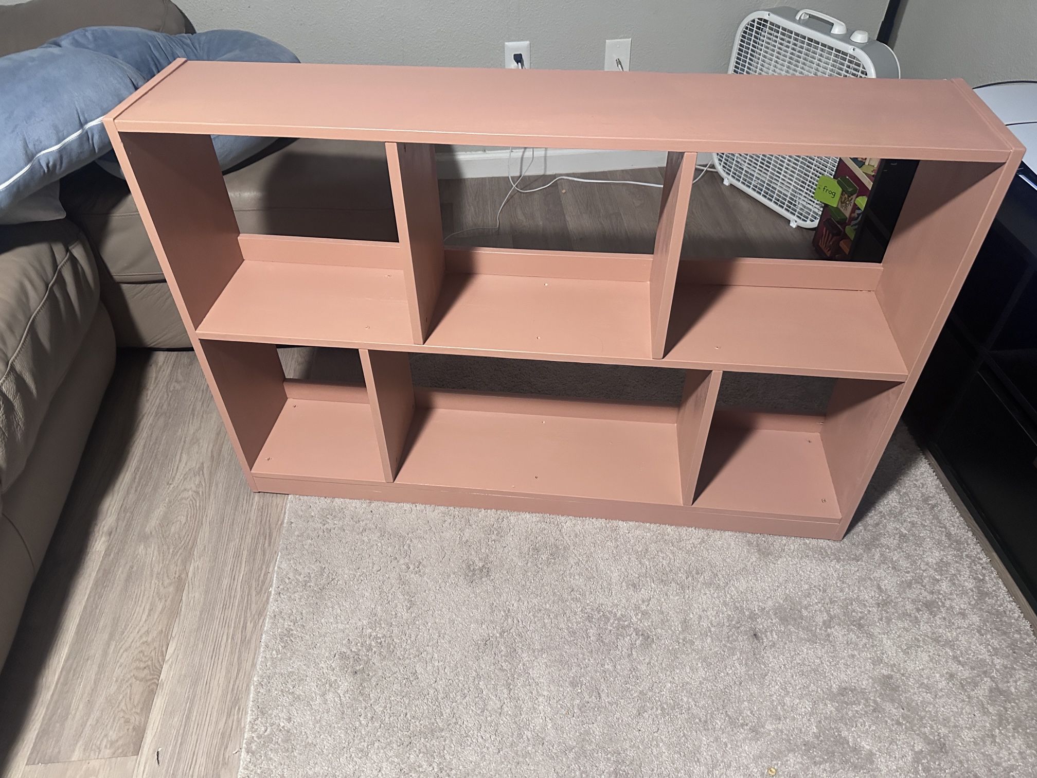 Pink Open Shelf Organizer / Bookcase