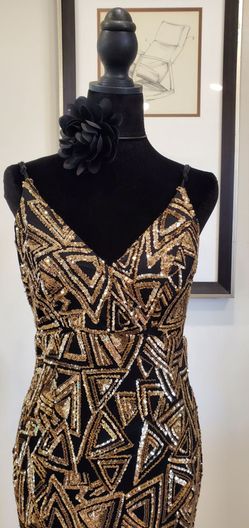 Black sequence dress
