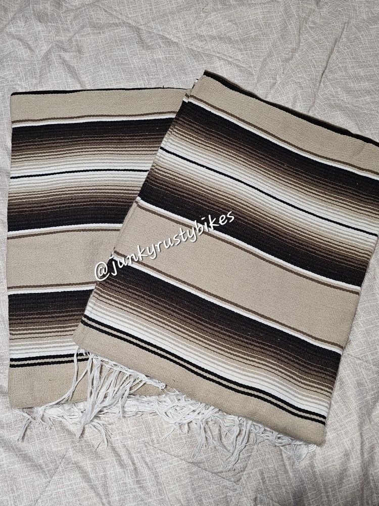 New 5x7 Tan Brown Serape Sarape Zarape Mexican Blanket 
