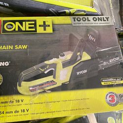 Ryobi Chainsaw 18v New Comes With Battery And Charger 