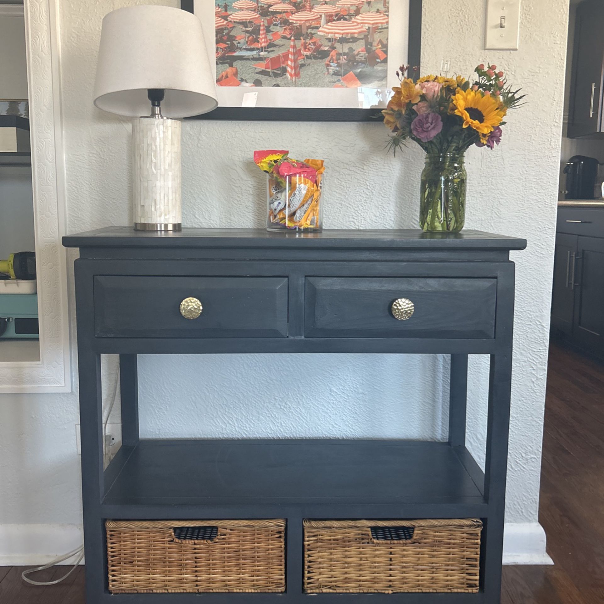 Blue console Table