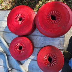Straight & Curling Weightlifting Bar & Plates 