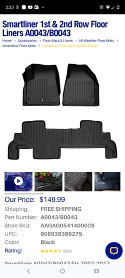 Smart liner floor mats for vehicle