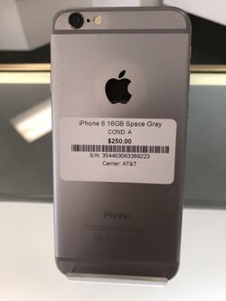SPACE GRAY IPHONE 6 WITH 16GB!! (AT&T,CRICKET,NET10,H2O,STARIGHT TALK)