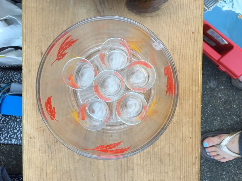 Antique shot glass set