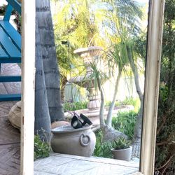 Vintage Shabby Wooden Mirror 🪞 30X46