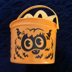 2024 McDonald's Happy Meal  Halloween Bucket Pail Classic Orange Boo Bucket