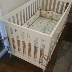 Modern White Baby Crib